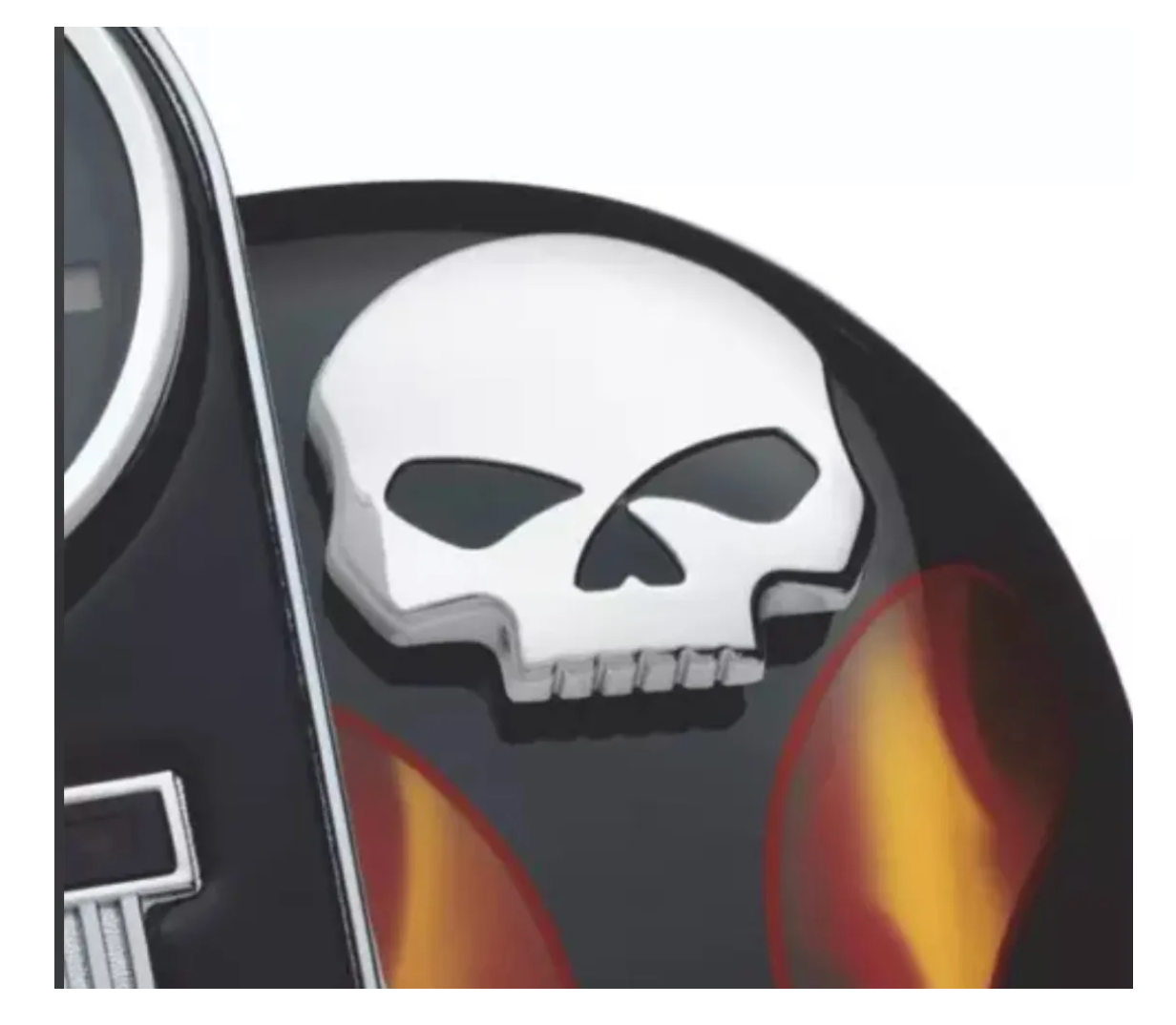 Tapón de gasolina Skull Silver
