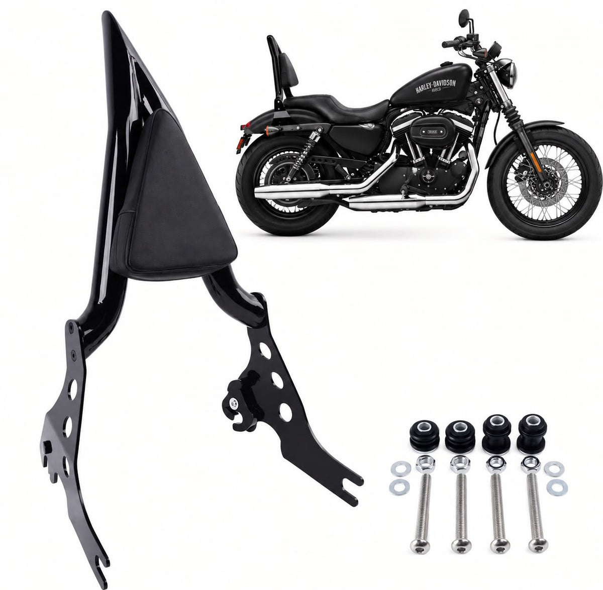Respaldo Sissybar iron Sportster 2004-2022