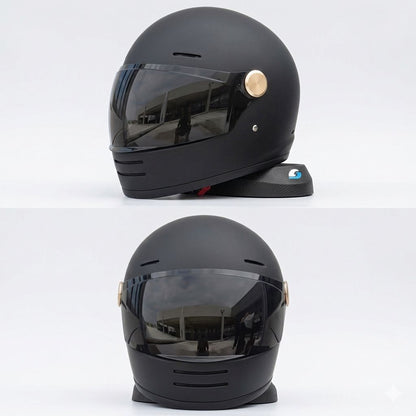 Casco Moto Integral Torc Full Face Retro Dot Black mate