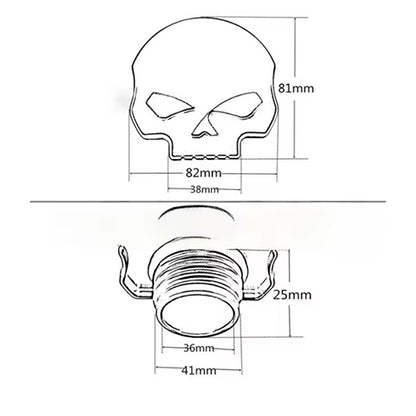 Tapón de gasolina Skull Silver