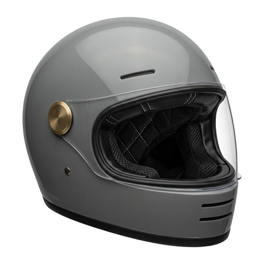 Casco Moto Integral Torc Full Face Retro Dot Gris Poli Meta