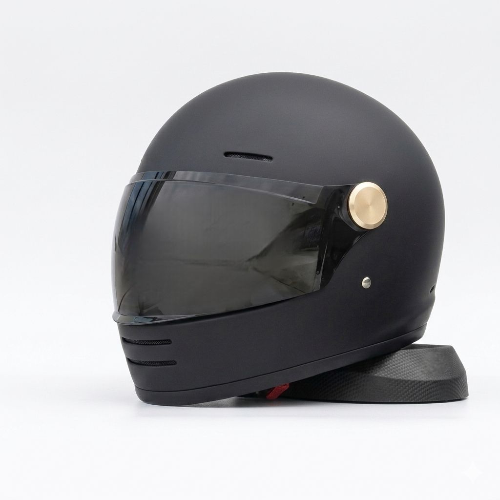 Casco Moto Integral Torc Full Face Retro Dot Black mate