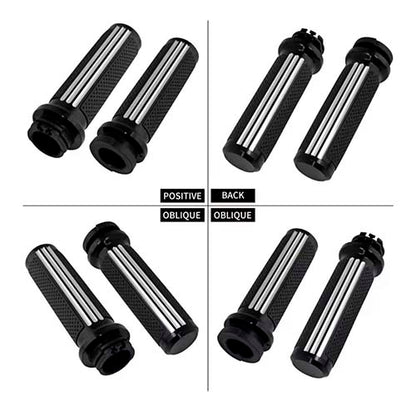 Empuñaduras Puños Para Sportster Dyna Softail 1puL black silver